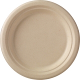 assiette bagasse marron Ø 18cm 8x50