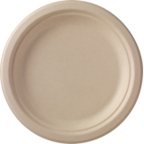 assiette bagasse marron Ø 22cm 9x50