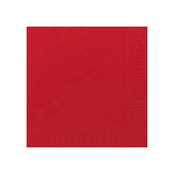 Serviette cocktail unie rouge Serviette cocktail unie rouge