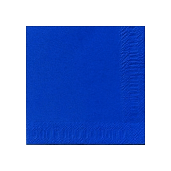 Serviette unie bleu foncé