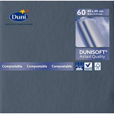 Serviette Bio Dunisoft unie ardoise