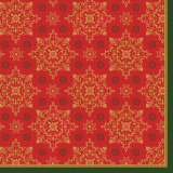 Serviette Xmas Deco rouge