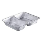 Plat en aluminium à 2 compartiments
