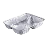 Plat en aluminium à 3 compartiments