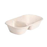 Barquette 2 compartiments en fibre naturelle 850 ml